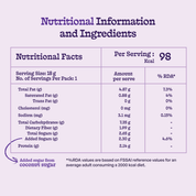 Coffee Cookie Crunch nutrition facts: 98 kcal per 18 g cookie
